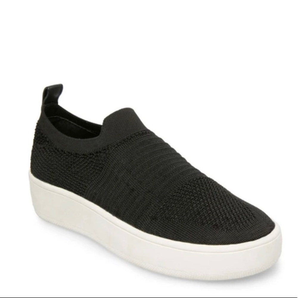 Steve Madden Beale Black Knit Platform Sneakers